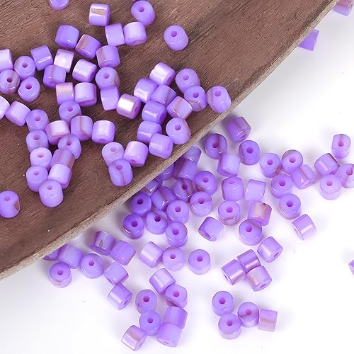 Miniatura 10 de YANUAHI Cuentas de concha natural para hacer joyas, 120 cuentas de conchas de puka de 15.3 pulgadas, heishi de cuentas de cubo natural de 0.157 in