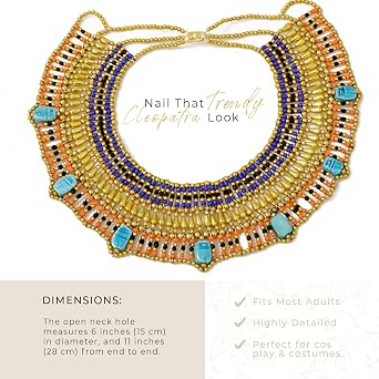 Cleopatra Egyptian Collar Necklace Design Costume Accessories Halloween