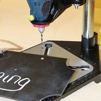Milescraft 1097 ToolStand - Variable Speed Drill Press Stand (compatible with Dremel). Rotary Tool Not Included, Black