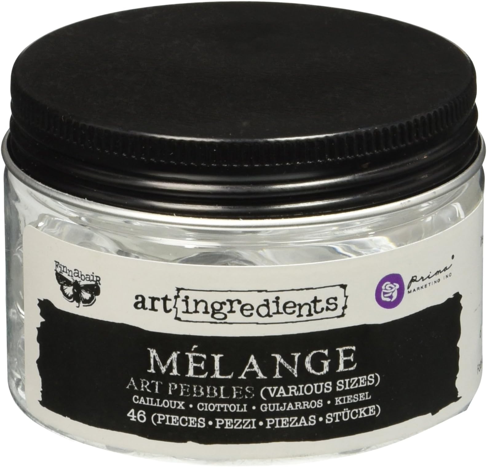 PRIMA MARKETING INC Finnabair Art Ingredients Melange Art Pebbles 4-Assorted Sizes, Other, Multicoloured