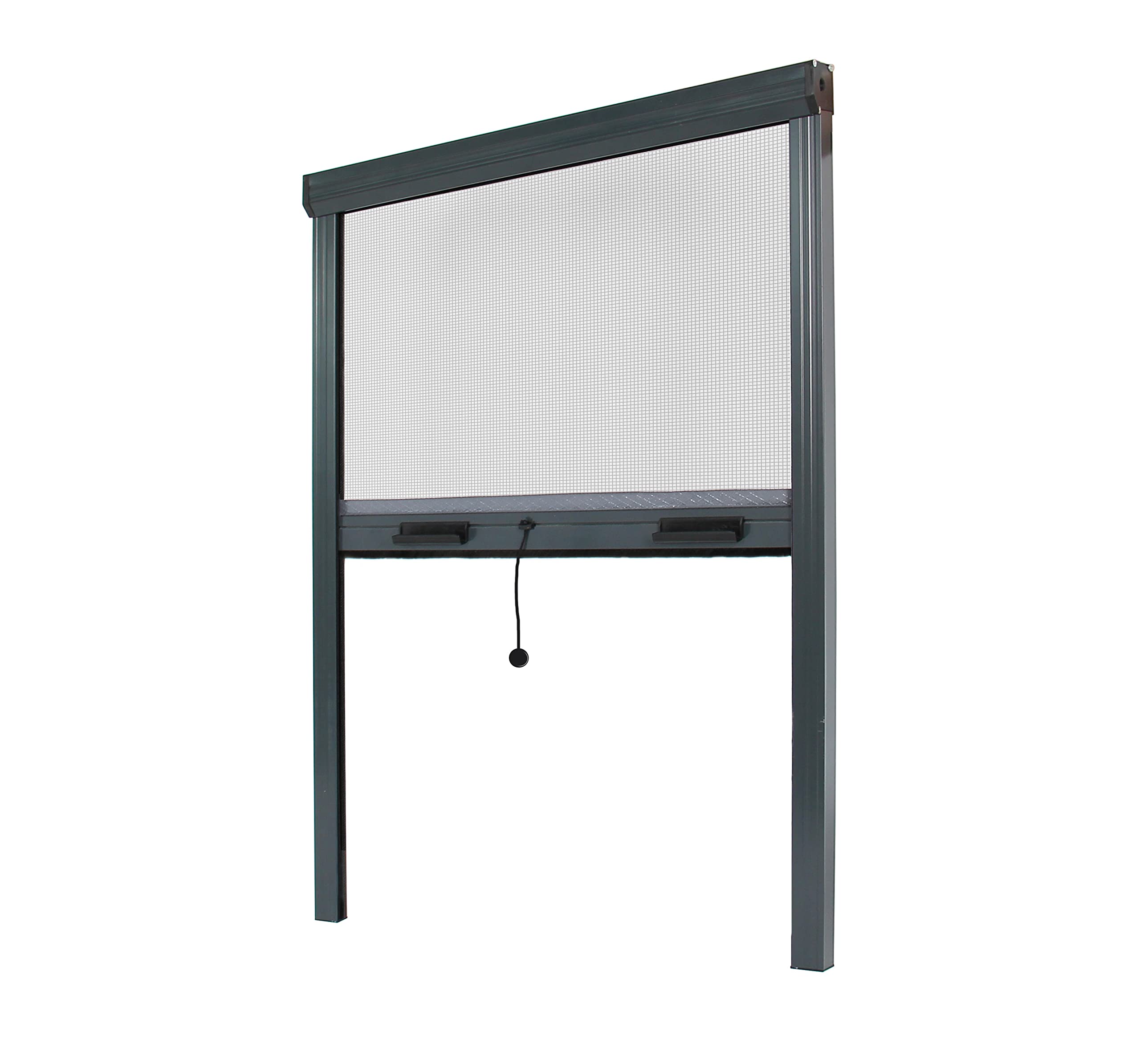 Store moustiquaire fenêtre alu recoupable (largeur x hauteur) -​protection insecte ajustable (Gris Anthracite ral 7016, L1500mm x H2300mm)