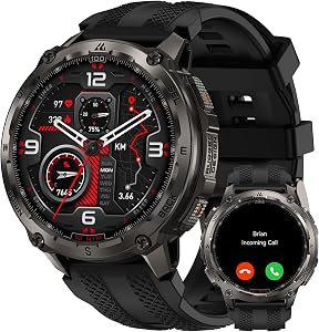 KOSPET Tank T4 Men’s Smartwatch, Complete Stainless Steel, GPS with 6 Satellites & Offline Maps, 10ATM Underwater 45 m, 50…