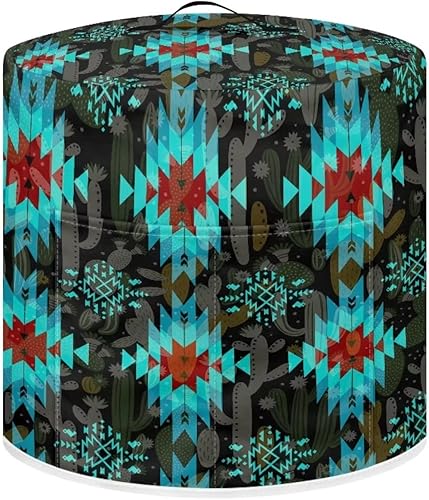 Southwestern - Cubierta para olla a presión con estampado azteca de 3 cuartos de galón, patrón étnico tribal nativo americano, decoración de