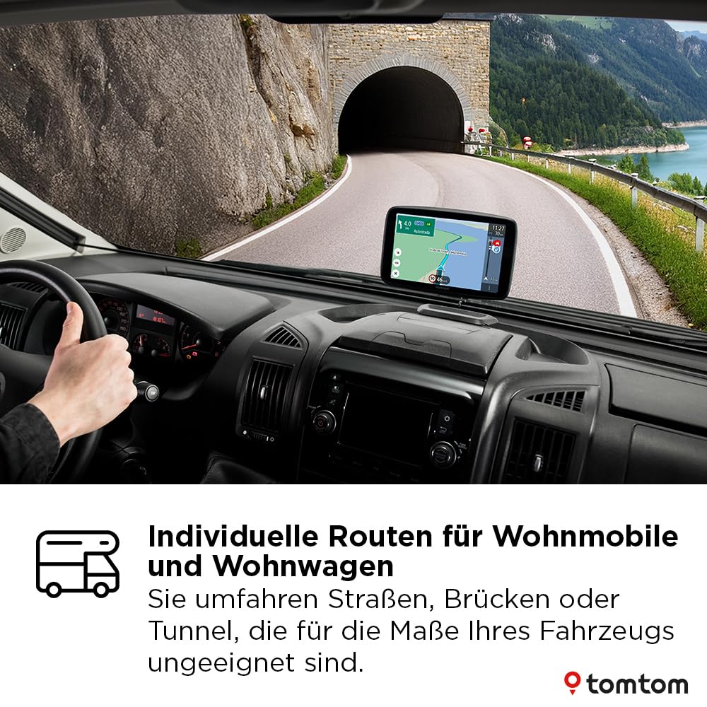 TomTom Camper Navi GO Camper Toureneration (6 Zoll großes Display mit Wohnmobil- und Wohnwagen-POIs – Bild 2