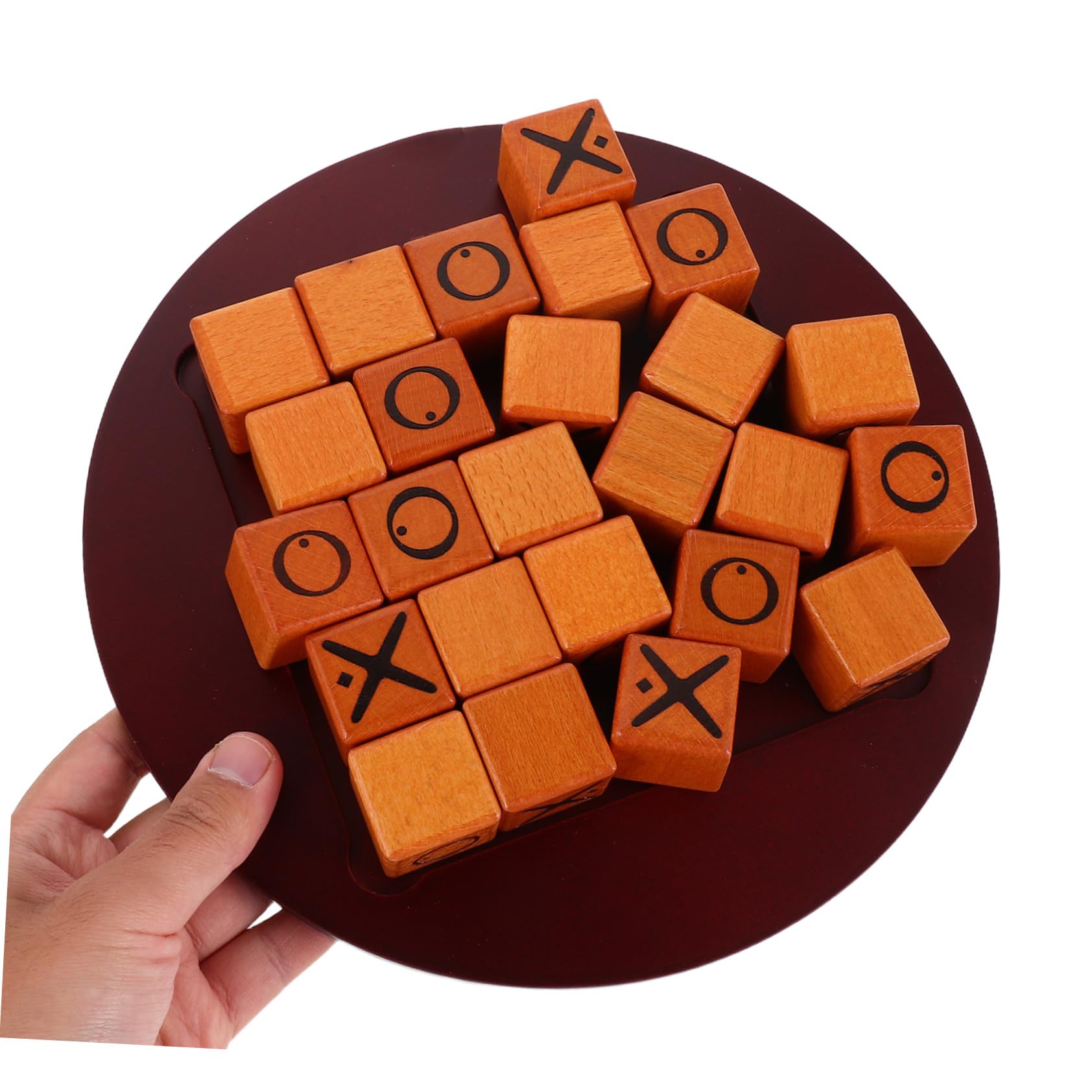 LABRIMP Gioco da Tavolo Strategico in Legno Ox Push Set di Blocchi in Legno Portatile Rompicapo Mentale per Famiglie per Feste Spiaggia e Attività all Aperto