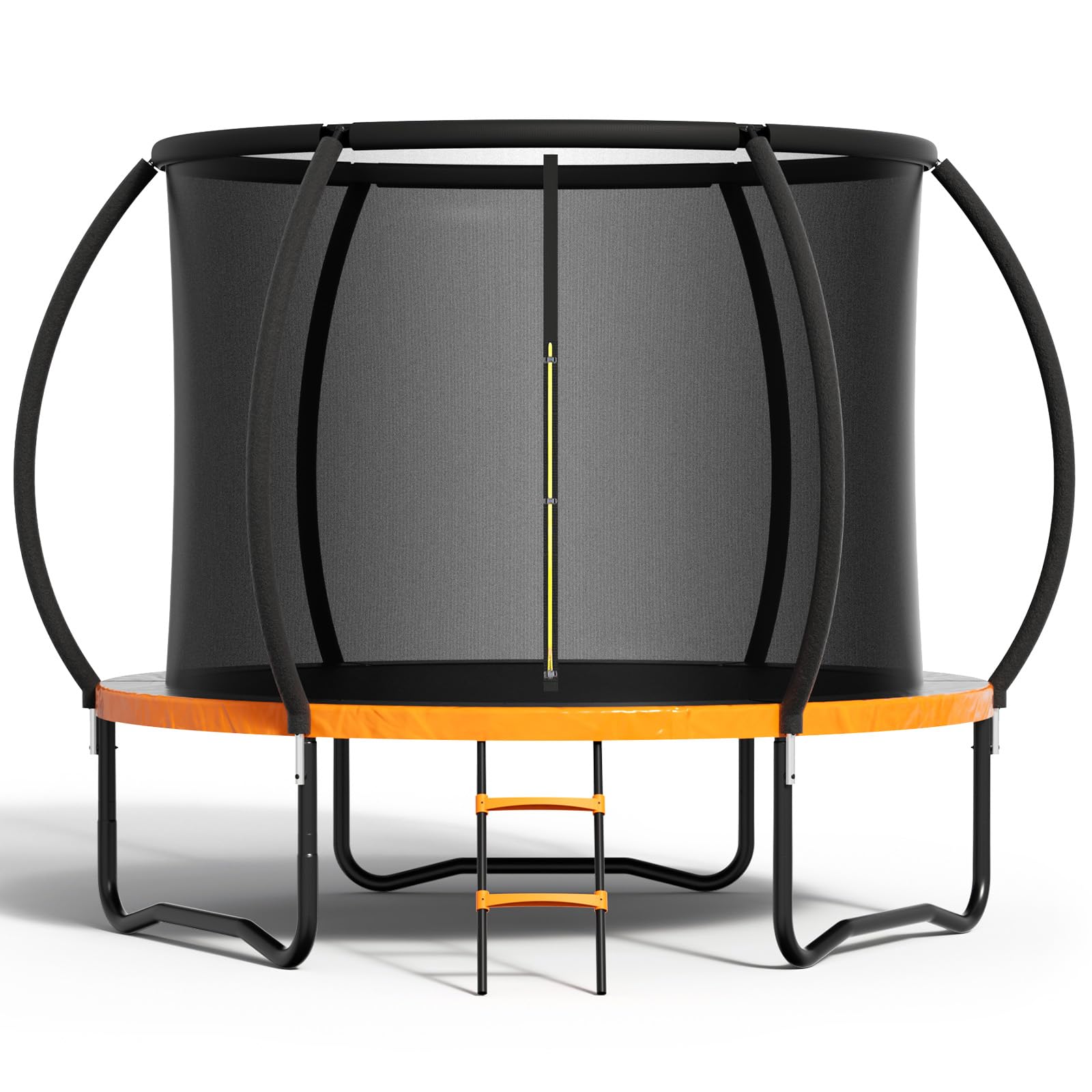 Zevemomo 8FT Trampoline Outdoor, Large Outdoor Trampolines 8 FT for Kids & Adults, Heavy Duty Trampoline w/Net & Ladder, 8' Kids Backyard Trampolines, Safety ASTM Certified