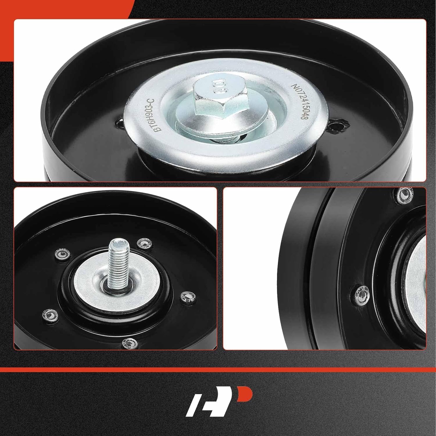 A-Premium Belt Idler Pulley Compatible with Audi A4 2009-2012, A4 Quattro 2009-2012, Q5 2011-2012, A5 2010-2012, A5 Quattro 2010-2012, 1.8L 2.0L