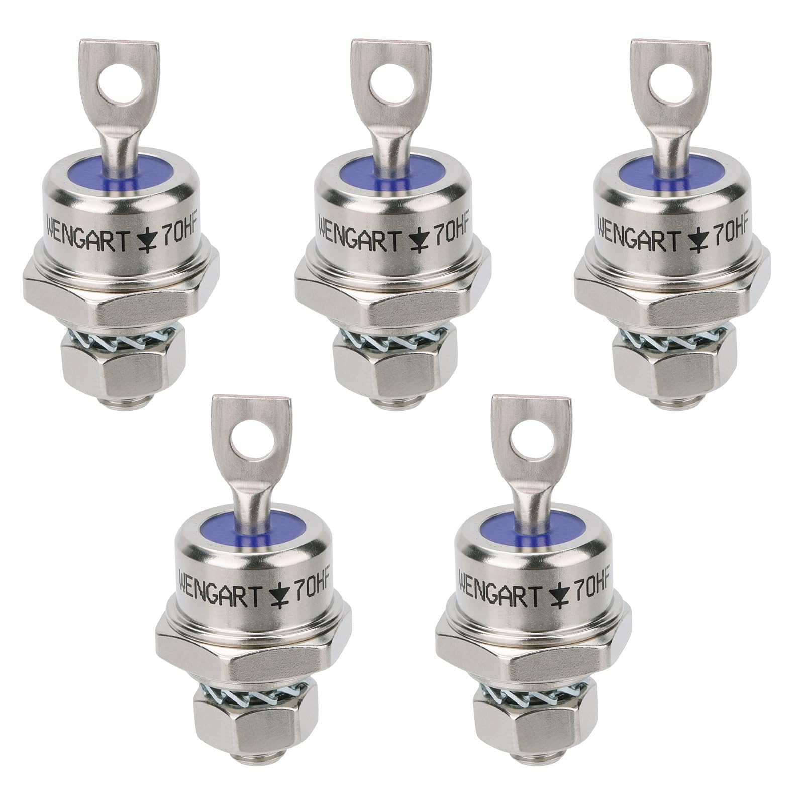 Wengart Lot de 5 paires de diodes redresseurs 70HF DO-5 pour les spécialistes de la réparation de machines pour éviter les pannes de surchauffe industrielle via des polarités complémentaires de