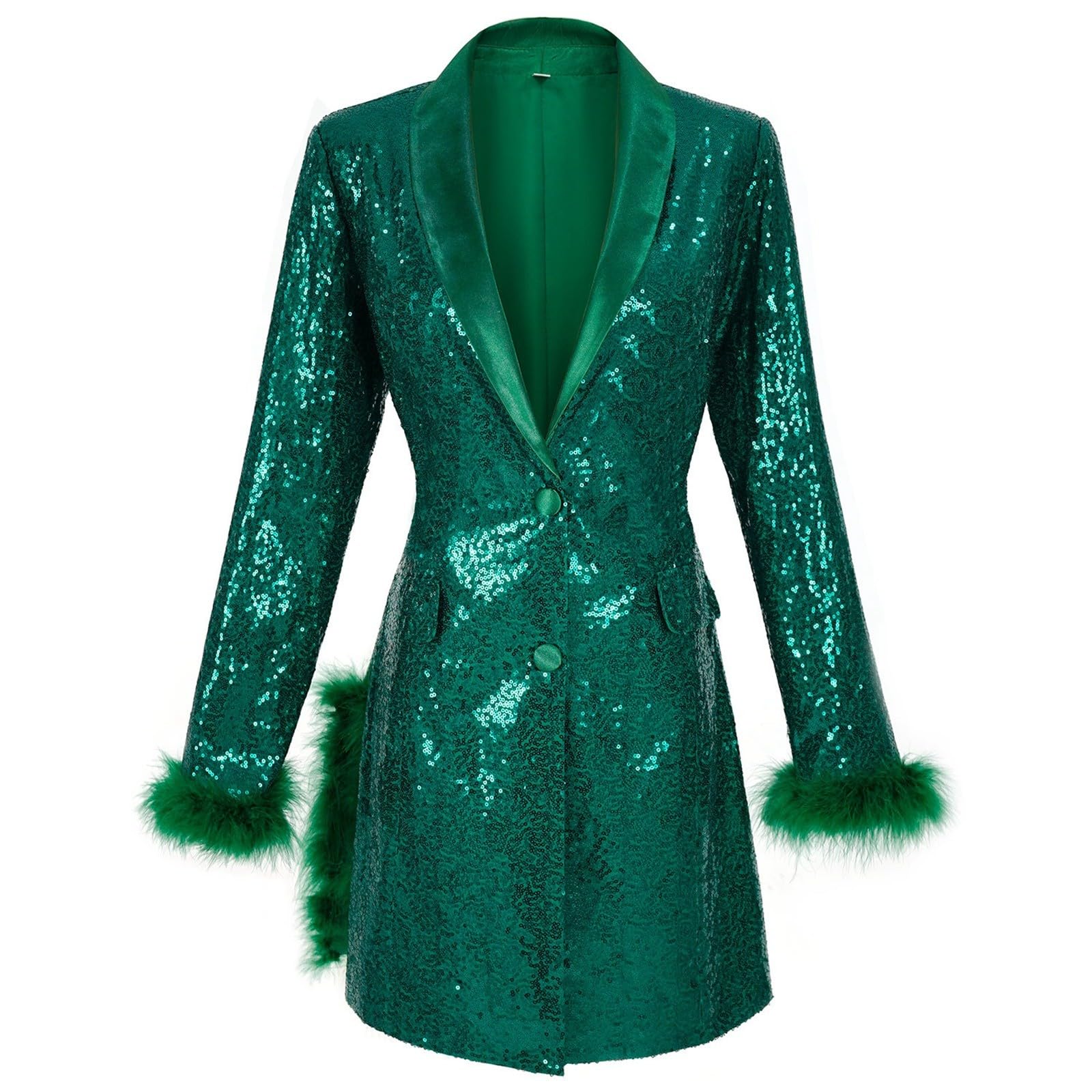 Party Outfit Damen Glitzer Strickjacke Pailletten Kurz Offene Cardigan Langarm Bolero Dünne Elegant Hakenverschluss Jacke Bolerojacke Blazer Bluse Weihnachts