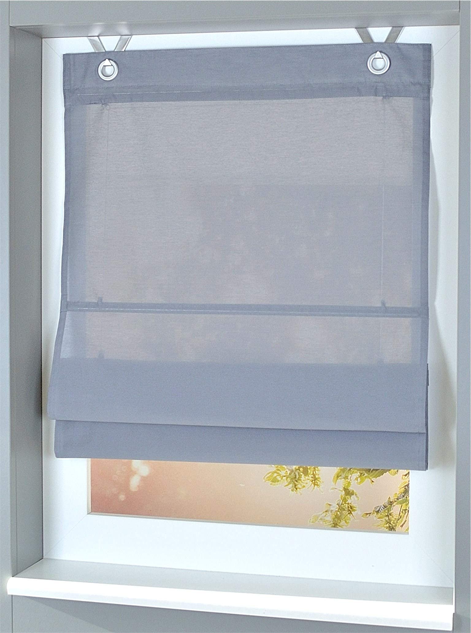 Tenda A Pacchetto Kessy Bessy Bianca 60x140cm - Con Occhielli E Montaggio Senza Viti - Foto 4