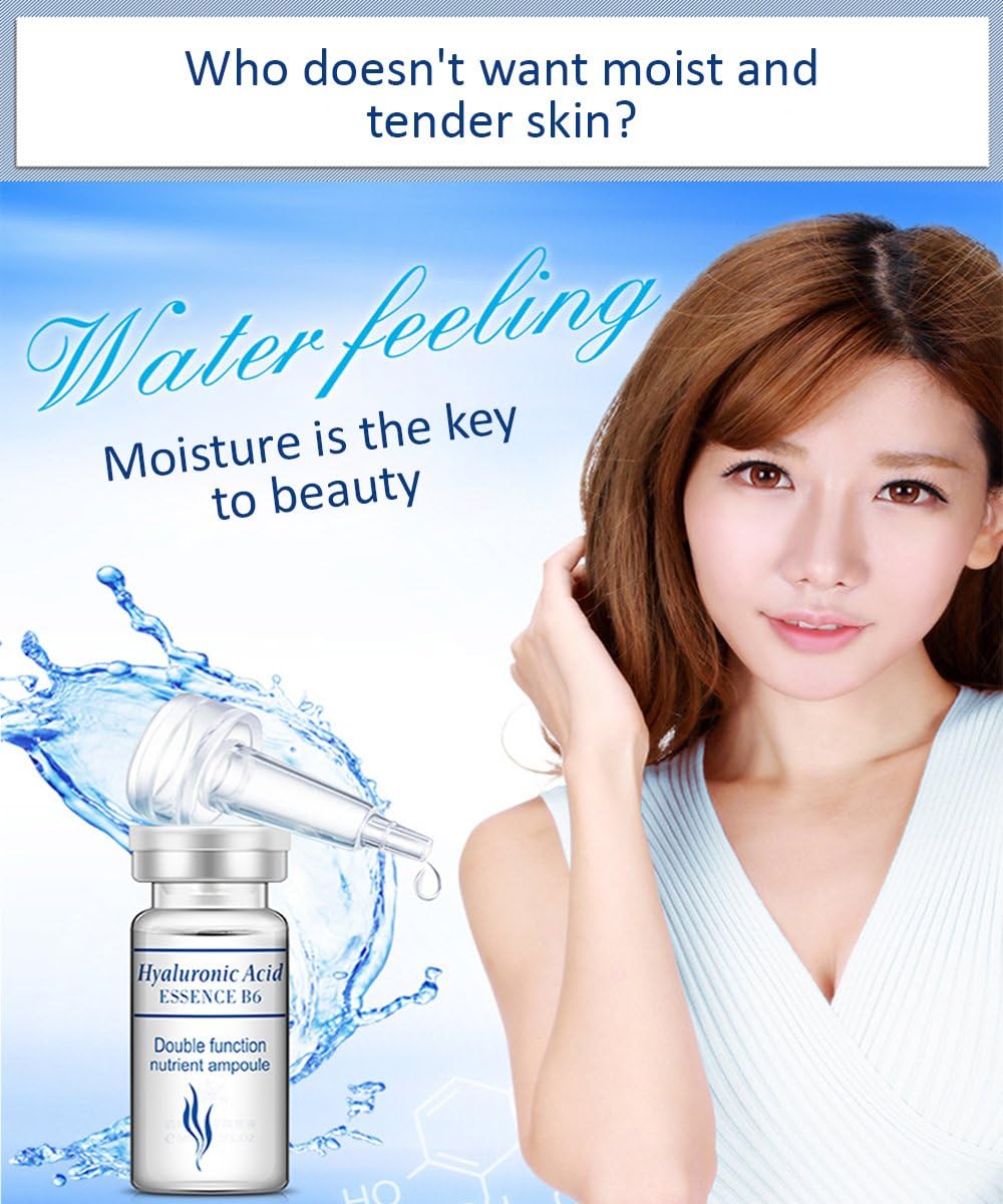 BIOAQUA Hyaluronic Acid Essence B6 Glycerol Tender Smooth Skin Serum Plant Extracts Nourishing Moisturizing 5ml*10PCS/Box - Image 4