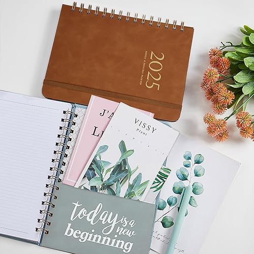 Miniatura 2 de Agenda semanal y mensual 2025, 6.4 x 8.5 pulgadas, enero a diciembre de 2025, agenda diaria, páginas premium, encuadernación de doble alambre,