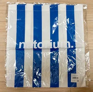 なと り natorium. トートバッグ ストライプ ブルー