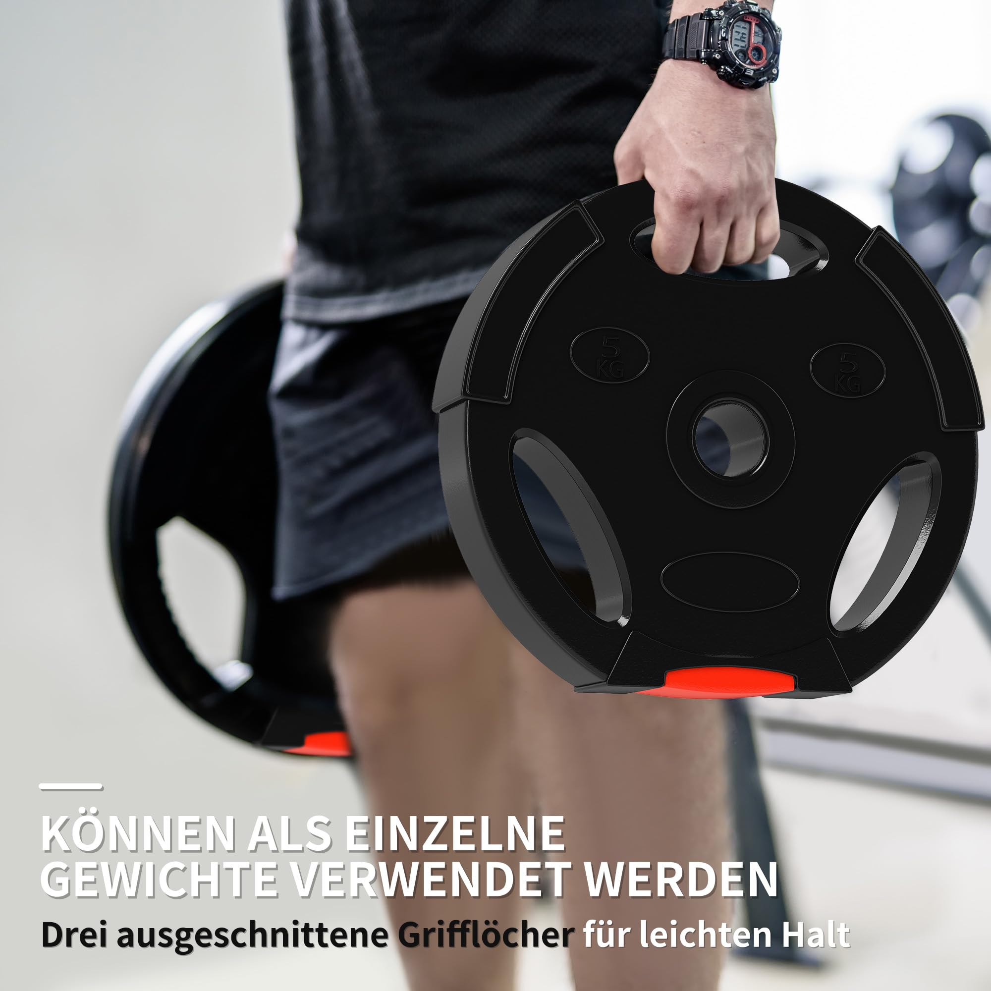 SPORTNOW Zestaw 4 szt. talerzy, 2 x 2,5 kg/5 kg