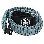 Ten Point Gear - 2 Point Gun Sling 550 Rated Outdoor Paracord with Adjustable Swivels and Clips for Rifle, Shotgun, and Crossbow Perfect for Hunting, Shooting, Gun Safety - Blued Silver