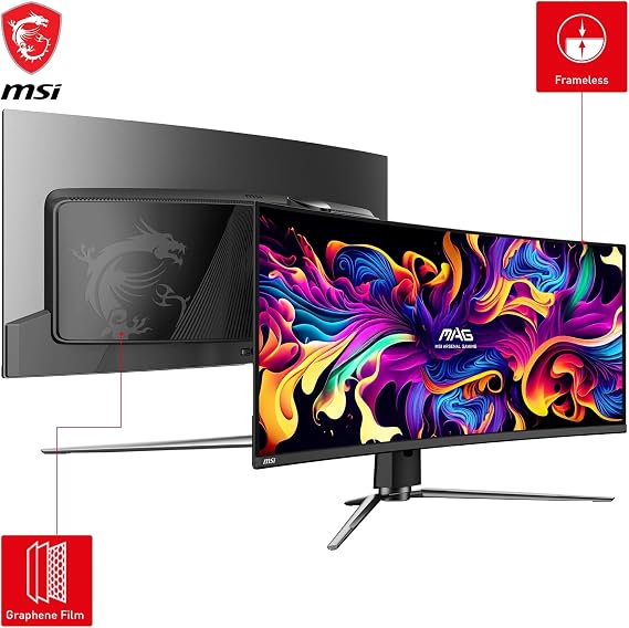MSI MAG 341CQP QD-OLED 34 175Hz 0.03ms FreeSync Premium Pro UWQHD Curved Gaming (Oyuncu) Monitör