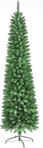 Miniatura 1 de Árbol de Navidad artificial de 878 puntas, pino de Navidad puro de 7 pies con soporte de metal, perfecto para Navidad, fiestas, vacaciones,