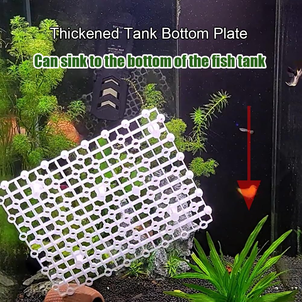 Rejilla de filtro divisor de acuario para separación de tanques, filtración inferior y paisajismo acuático, mejora la calidad del agua y la seguridad de los peces