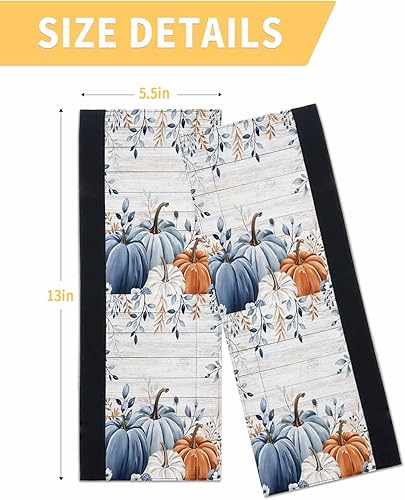 Miniatura 6 de Juego de 2 fundas para manija de puerta de refrigerador de Acción de Gracias, mantiene los electrodomésticos de cocina limpios de manchas, huellas