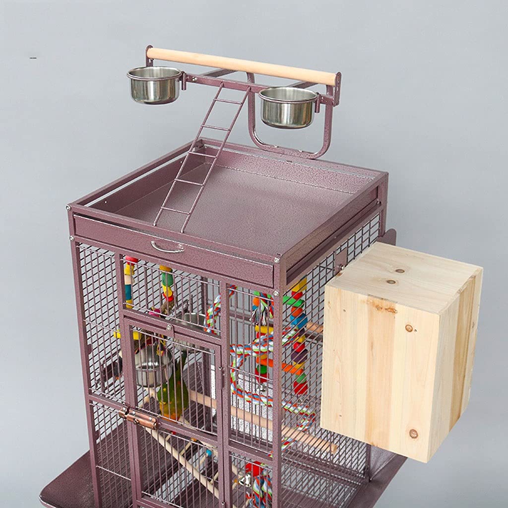 Gabbia Voliera Rack interattivo dell'animale domestico e gabbia pappagallo mobile con scatola riproduzione adatta per canarini, piccoli pappagalli, fringuelli, piccioncini e parrocchetti Bird Cage