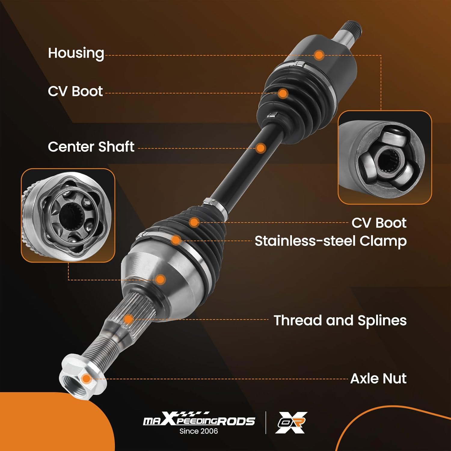 maXpeedingrods Front Right CV Axle Shaft Assembly for Chevy Impala 00-11, Monte Carlo 00-07, Buick Allure LaCrosse 05-09, Century Regal 97-05, Oldsmobile 97-04, Pontiac 97-08, Replace# 20859643