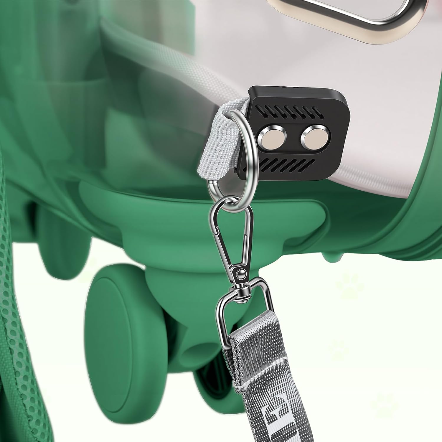 Pet Trolley Case with Ventilation Holes, Pet Carrier,Pet Rolling Carrier,Clear Window Pet Trolley Case,Pet Strollers for Small Dogs,Cat Carrier with Silent Wheels Telescopic for Travel (Green-A)