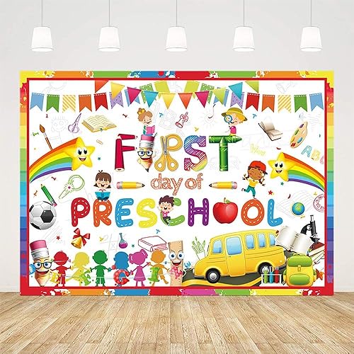 Miniatura 2 de Telón de fondo de regreso a clases de 7 x 5 pies para niños, primer día de preescolar, jardín de infantes, decoración de fiesta, pizarra, aula,