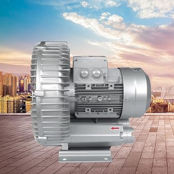 Regenerative Blower 0.16HP1.49HP, Single Phase High-Pressure Industrial Vacuum Pump 110V 50Hz, Vortex Blower for Sewage Aeration Fish Pond1100W/1.49HP