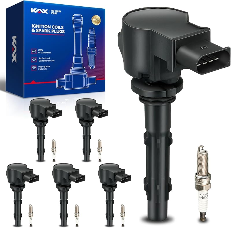 Kit de 6 bobinas de ignição e 6 velas KAX UF535 para Mercedes-Benz 3.5L – Conjunto com 12 peças