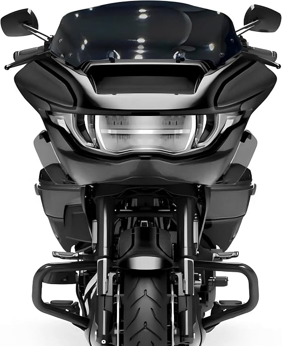 9 Wave Windshield Windscreen Air Deflector for Harley CVO Road Glide FLTRXSE 2023-up, CVO Road Glide ST FLTRXSTSE 2024-up, Road Glide FLTRX 2024-up Accessories (Dark Smoke)