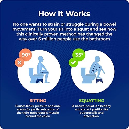 Vista 6 de Squatty Potty Oslo Taburete plegable de bambú – 7 pulgadas, taburete de baño plegable para niños y adultos – marrón, portátil y ahorro de espacio