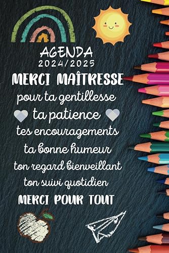 Cadeau Maitresse D'école: Agenda Planificateur Semainier | Merci institutrice maternelle , Atsem , Nounou
