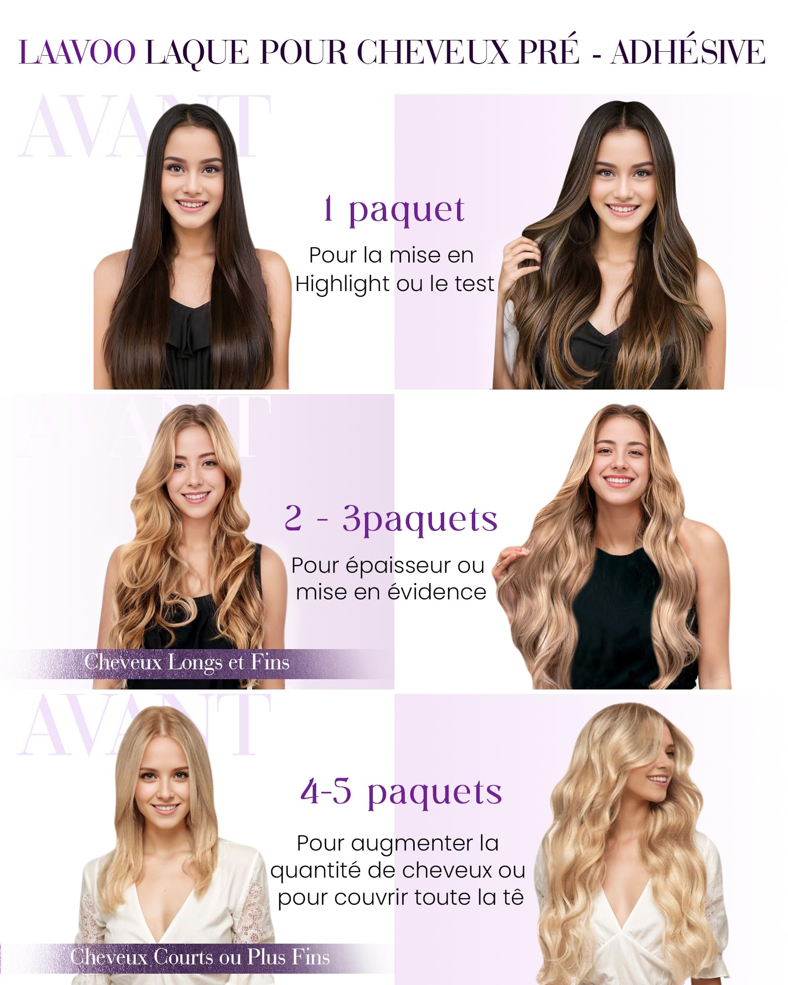 LaaVoo Extension Cheveux Naturel Keratine Blanc 50g 50 Mèche 40cm Extension Cheveux Humain Keratine Platine Lisse #60