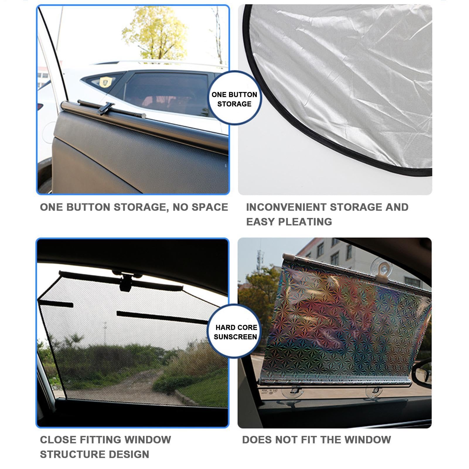 Parasole per lunetta posteriore – Parasole per auto, parasole per lunetta posteriore – Parasole per finestrino posteriore laterale per la protezione della privacy dei finestrini 'auto | posteriore – Parasole per finestrino posteriore laterale per la prote