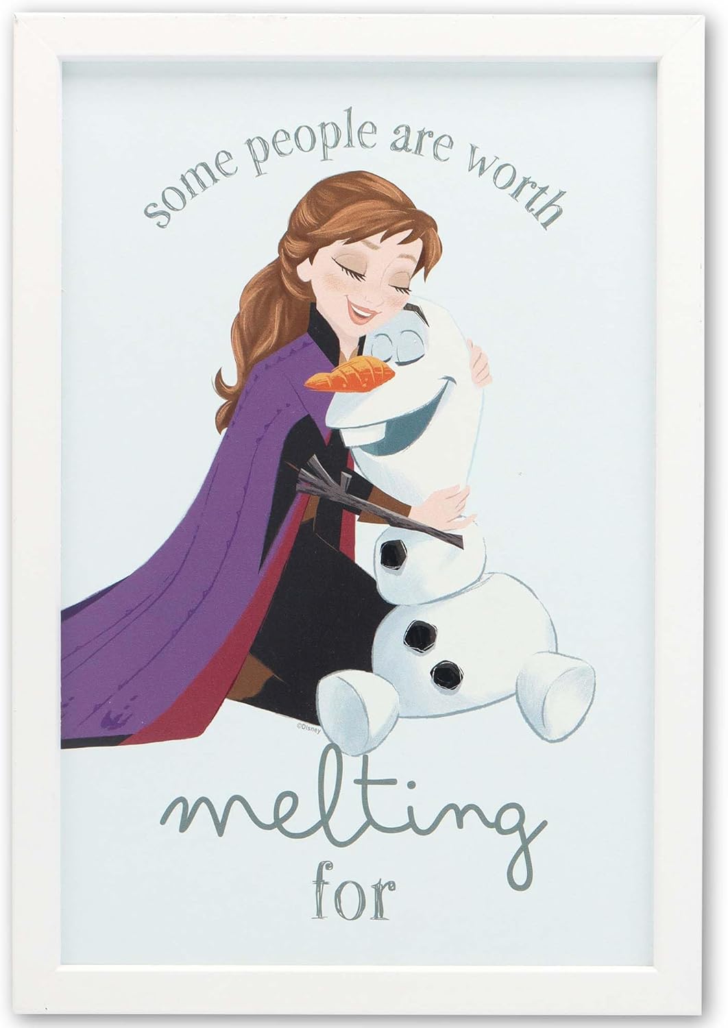 Disney Princess Courage to Be Kind Framed Wood Wall Art - Cute Princess Picture Featuring Rapunzel, Cinderella, Ariel and More