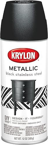 Krylon® 2207 Pintura en aerosol metálica brillante, acero inoxidable negro