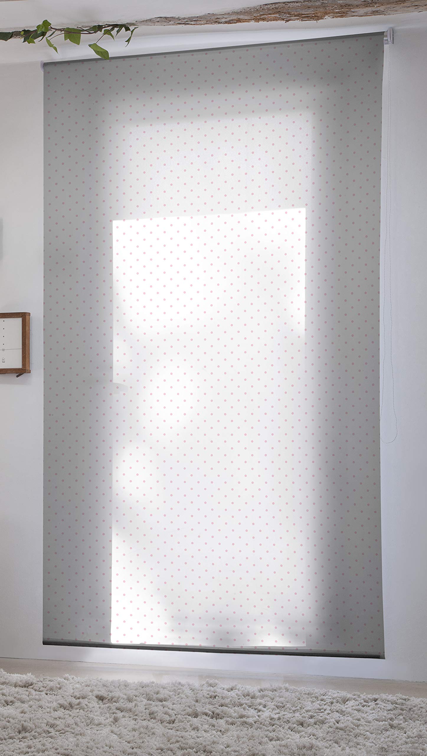 Estoralis | Textures | Store Enrouleur Moderne | Tissu translucide imprimé | MOTAS-1 Rose | 150 x 180 cm. (Largeur/Hauteur) Taille du Tissu 147 x 175 cm. | Stores pour fenêtres et Portes