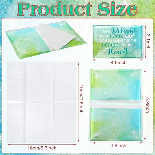 Miniatura 55 de Paquete de 24 pañuelos de tamaño de viaje, paquete delgado de 3 capas, tamaño cartera, pañuelos de bolsillo para viajes, bodas, fiestas, 6 estilos