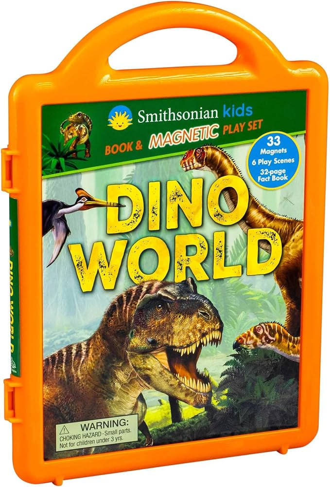 キッズ・ファミリー Play Along!cd&bluray&DVD & Book Set Smithsonian Kids: DinoWorld Book and Magnetic Play Set: Editors of