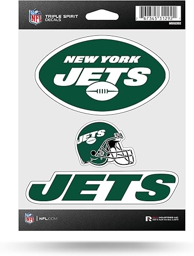 Vista 17 de Rico Industries NFL Football Triple Spirit Stickers Hoja de calcomanías triples Primario