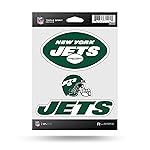 Rico Industries NFL New York Jets Die Cut Triple Spirit Sticker Sheet, One Size, 3-Piece