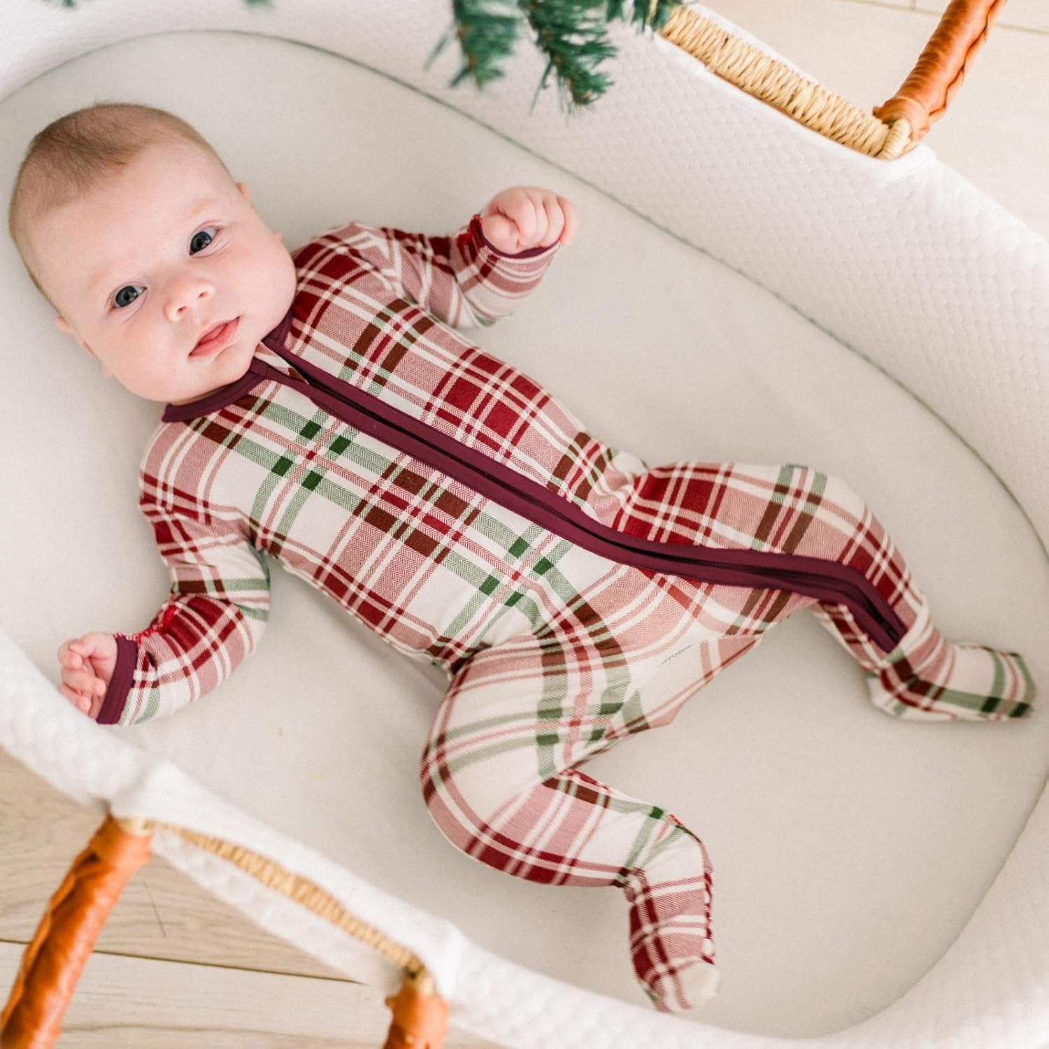 KicKee Welcome Home Zipper Footie – Viscose from Bamboo Baby Pajamas – One-Piece Sleepwear with Anti-Slip Feet & Zip Guard - Image 3