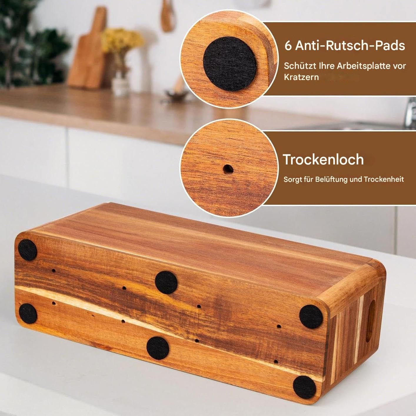 Küchenutensilien Halter Für Die Arbeitsplatte - Besteck Organizer aus Holz für die Arbeitsplatte - Löffelorganizer Für Den Tisch - Für Die Verwendung In Haushalt Und Für Schrank Bei Party An Weihnacht