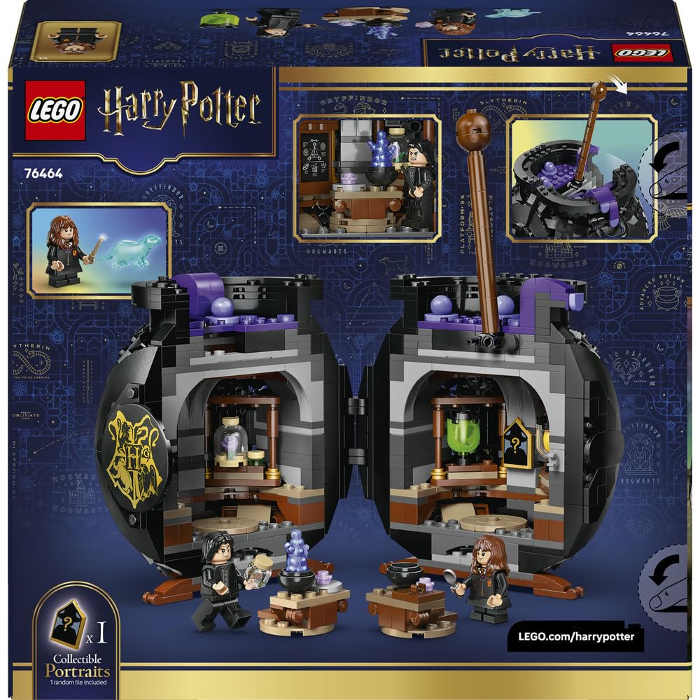 LEGO Harry Potter Kociołek: Sekretna sala zajęć z eliksirów 76464 | Kociołek do zbudowania, zabawka konstrukcyjna, prezent dla fana Harry’ego Pottera 10+, klocki dla dzieci, 652 elementy