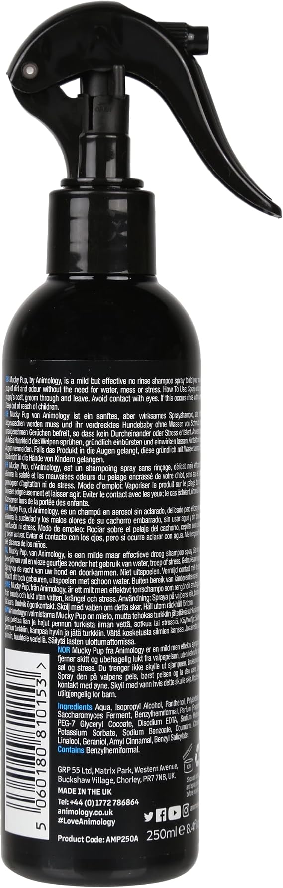 Animology Mucky Pup No Rinse Puppy Shampoo (250ml Spray)