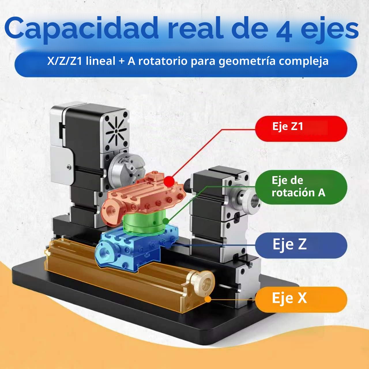 Mini torno de metal 60W 12,000 RPM, herramienta de máquina de 4 ejes para metal blando, madera, acrílico, plástico, mini torno de precisión con guarda de seguridad, indexador rápido, escala de