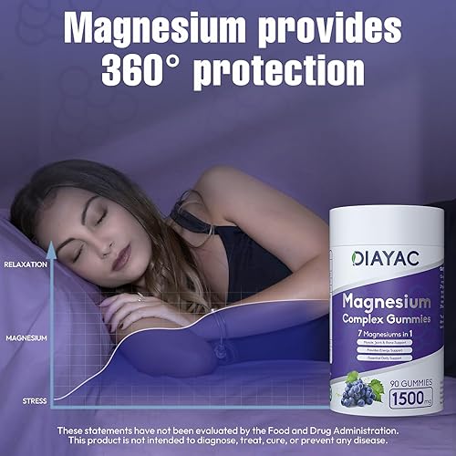 Miniatura 2 de Gomitas de complejo de magnesio, suplemento de magnesio empaquetado individualmente, quelato de magnesio, bisglicinato, malato, citrato, taurato