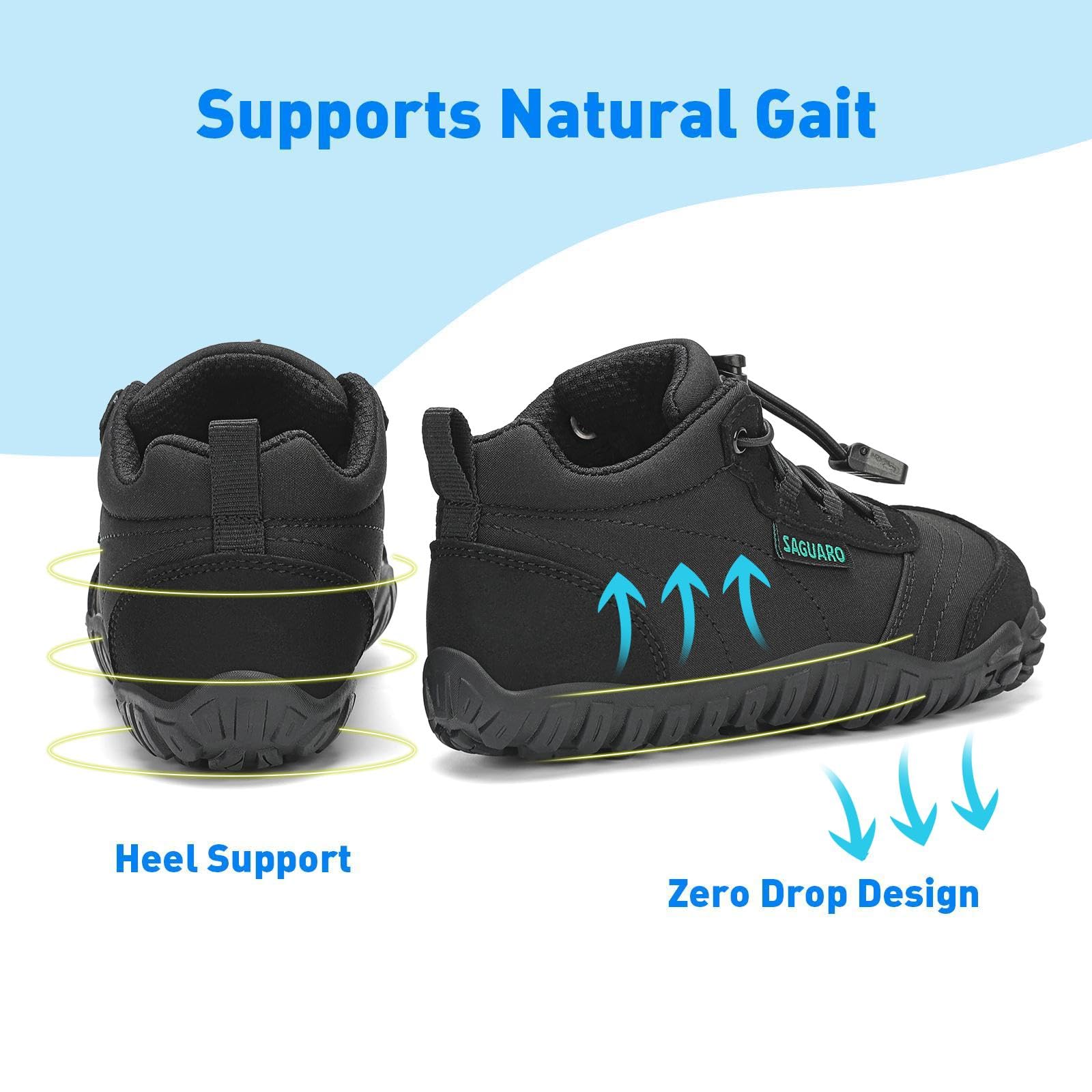 SAGUARO Bambini Scarpe a Piedi Nudi Scarpe da Trail Running Barefoot Minimaliste Sneakers Leggere Respirabile Gr.26-36