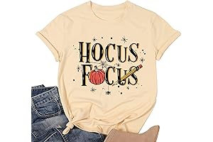 Halloween T-Shirt for Teachers: Hocus Pocus with a Cute Pumpkin Graphic