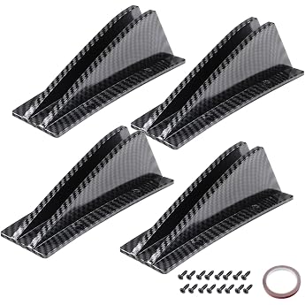 Car Rear Diffuser Shark Fin Diffuser Kit Rear Bumper Deflector for Improved Rear Bumper Protection Modified Accessories